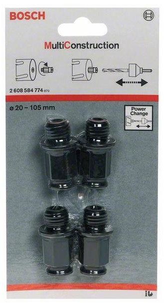Bosch Zestaw adapterów 4-częściowy 2608584774