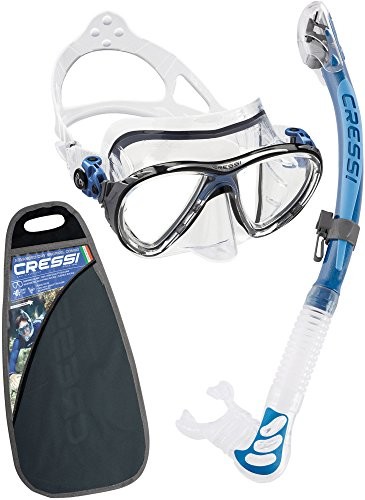 Cressi Elite, profesjonalny zestaw fajka do nurkowania dorosłych DS3370_Azul-Unica