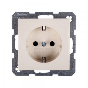 Hager Polo Berker/B.Kwadrat Gniazdo Schuko 16A IP20 kremowe połysk S.1 47438982 0001-00000-43618 [4350661]