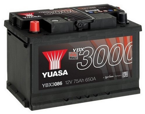 YUASA YBX3086 650A 12V L+
