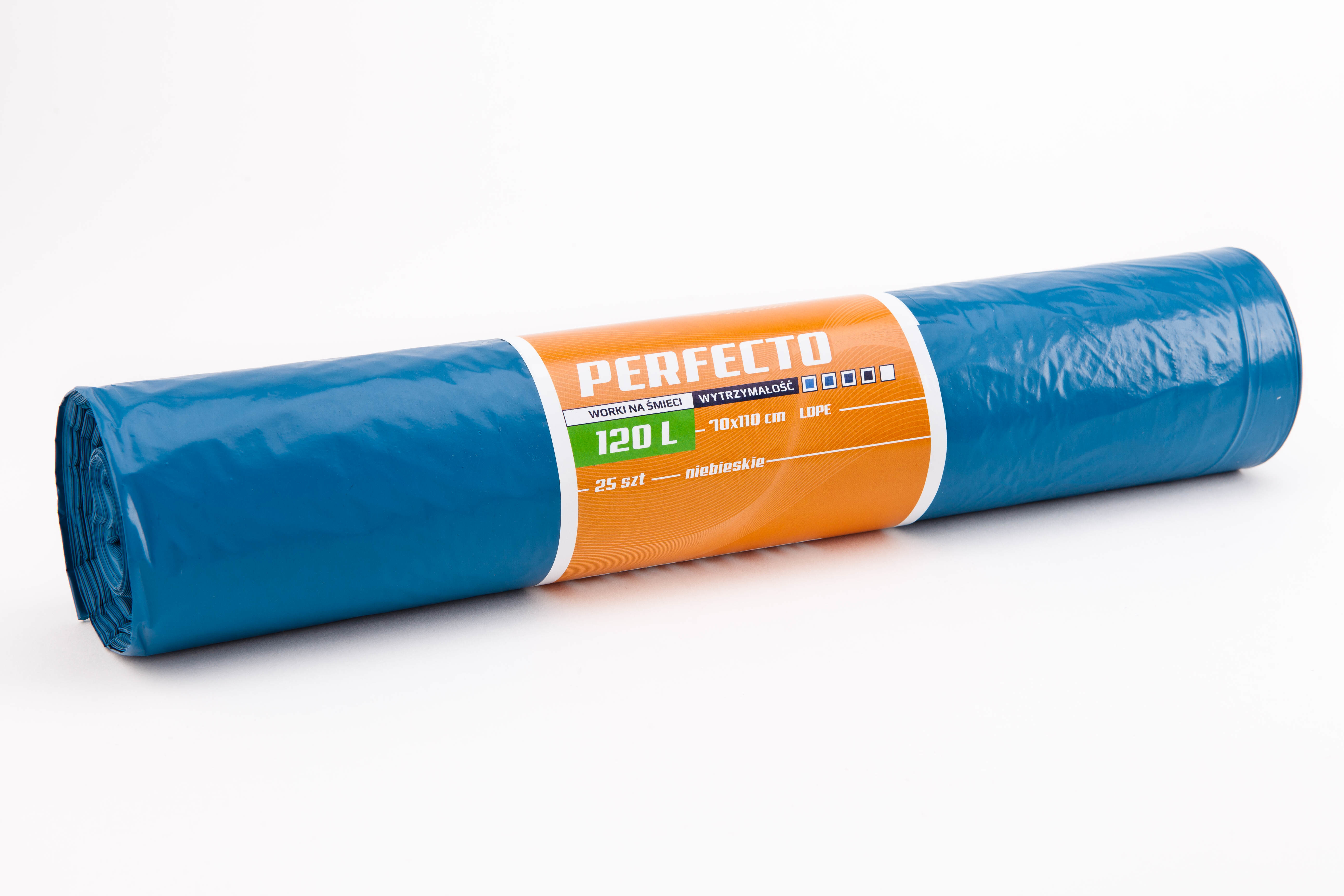 ODRA-PAK PERFECTO  Worki na odpady 120l niebieskie (25 sztuk) (159025)