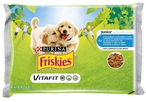 Friskies Dog Szczenięta Kurczak i marchewka w sosie Saszetka 100g 13061