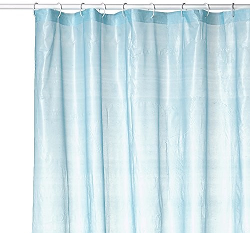 MSV 140031 Duschvorhang, Kunststoff, 180 x 200 x 0,1 cm, Blau (740/140031)