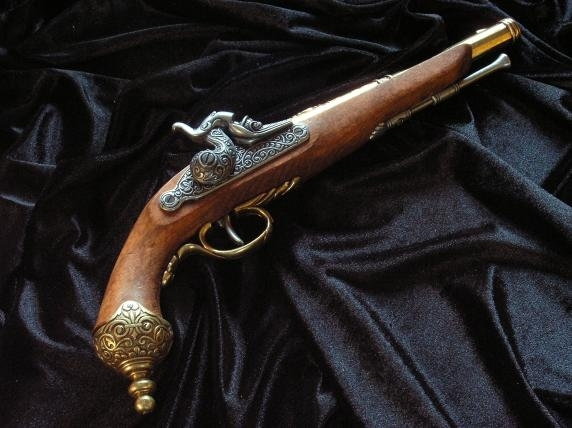 Denix WŁOSKI CZARNOPROCHOWY PISTOLET KAPISZONOWY BRESCIA 1825r.
