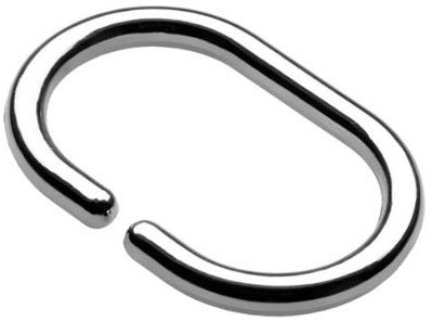 Croydex pierścieni do zasłony prysznicowej, kształt C, chromowany, 12 sztuki (AK142141)