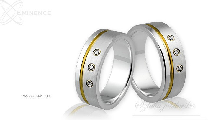 Eminence Obrączki srebrne - wzór Ag-121