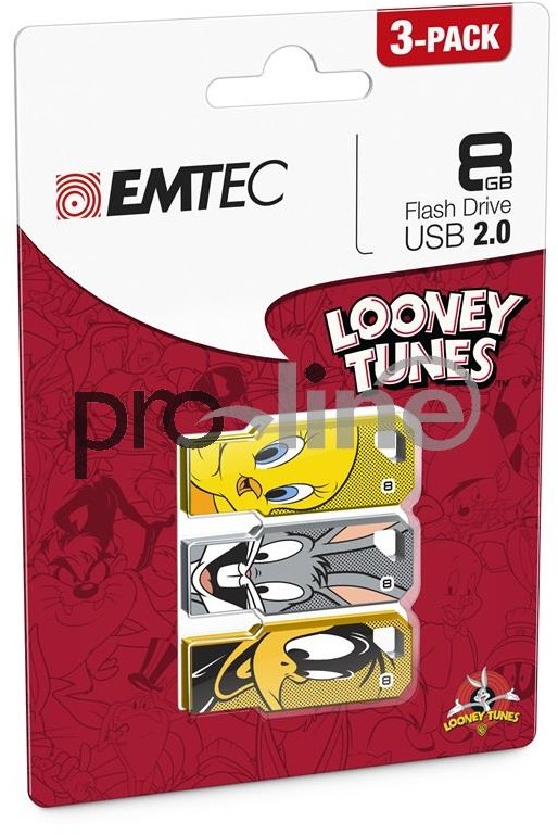Emtec Looney Toons 3pack 3x 8GB (ECMMD8GM752P3LT01)