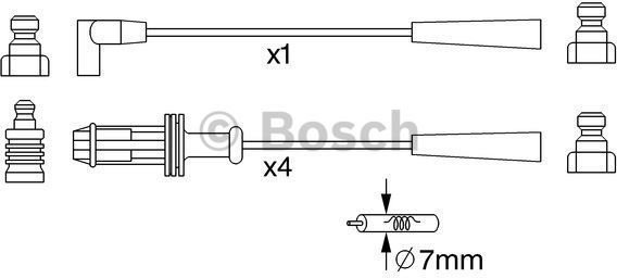Bosch Zestaw przewodów zapłonowych 0 986 357 251