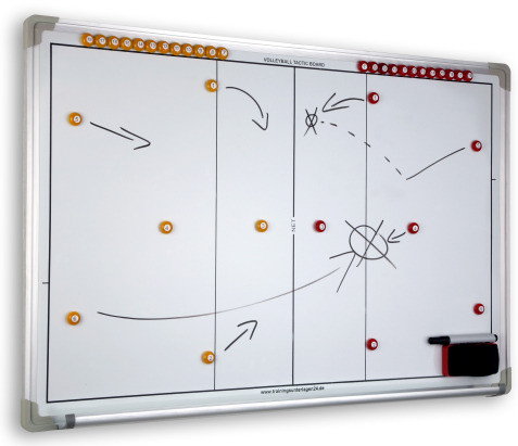 Yakimasport Tablica taktyczna duża - piłka siatkowa 90 cm x 60 cm - 100031
