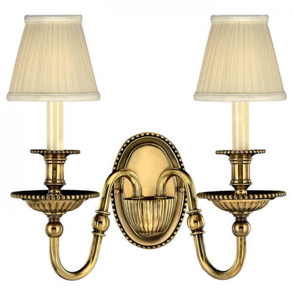 Elstead Lighting Kinkiet LAMPA ścienna HK/CAMBRIDGE2+LS162 HINKLEY abażurowa OPRAWA świec