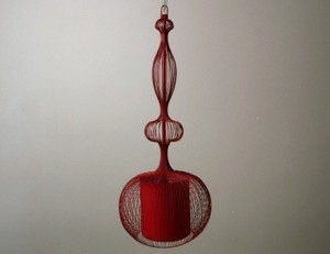GL Lampa wisząca sufitowa Czerwony ażurowa 1588