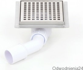 Kesmet Wpust podłogowy punktowy 100mmx100mm z pokrywą + syfon plastikowy 100x100