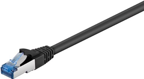 Wentronic Kabel sieciowy CAT 6 A S/FTP; CAT 6 A-0050 żółto-S/FTP PIMF 0.5 m, czarny 93664