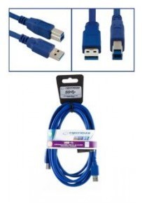 Esperanza Kabel USB 3.0 do Drukarki/Skanera A-B M/M 3.0m KKESKUBU0240 [785826]