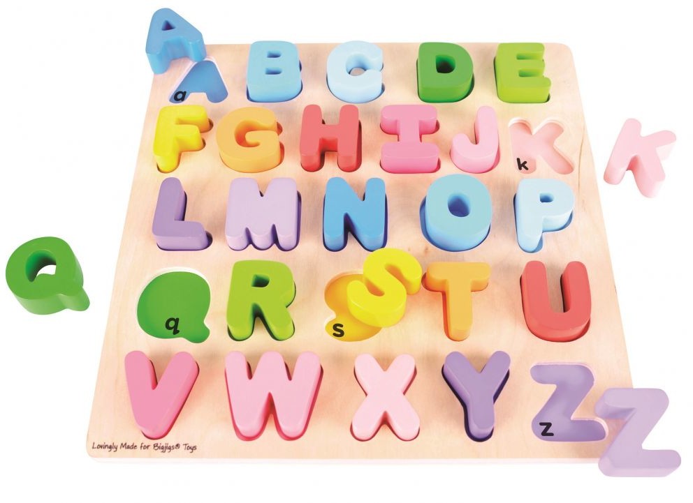 BabyBigjigs Duże literki do układania BB055