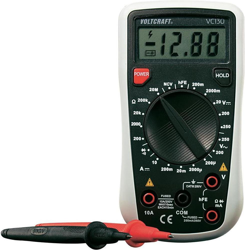 Voltcraft Multimetr cyfrowy VC130-1 CAT III 250 V
