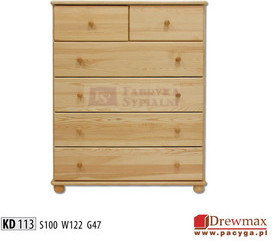 Drewmax Komoda sosnowa typ KD 113