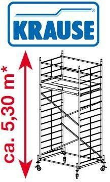 Krause Rusztowanie jezdne, aluminiowe o szerokiej konstrukcji ProTec XXL 5.3m ro