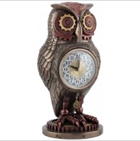 Veronese STEAMPUNK SOWA ZEGAR