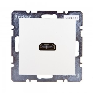 Hager Polo Berker S.1 Gniazdo HDMI z przyłączem 90 stopni kremowe połysk 3315438982 0001-00000-43692 [4350731]