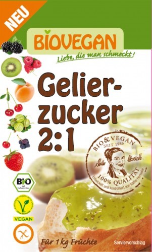 Bio Vegan CUKIER ŻELUJĄCY 2:1 BEZGLUTENOWY BIO 500 g -