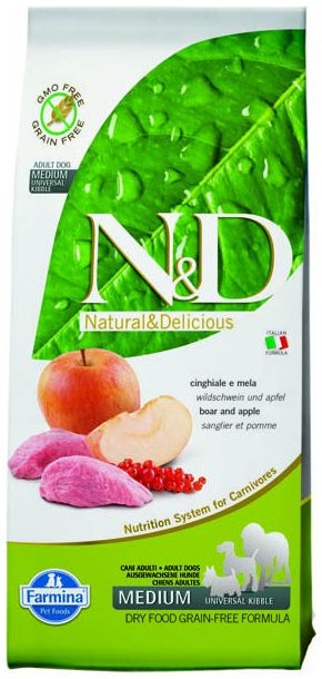 Farmina N&D Grain-Free Boar&Apple Adult Medium 12 kg
