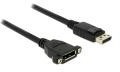 Delock Kabel Displayport 1.2 męski-żeński 1m czarny 85114