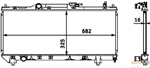 HELLA Chłodnica, układ chłodzenia silnika 8MK 376 718-461