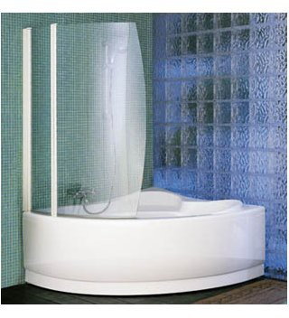 Novellini Aurora Parawan nawannowy do wanny UNA 95/150 cm Szkło przezroczyste Sr