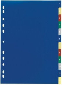 DURABLE Przekładka PP A4, kolorowe indeksy, 1-12