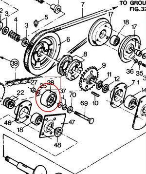 CNH ROLKA PLASTIKOWA - NAPINACZ ŁAŃCUCHA 80451361 - 80334970
