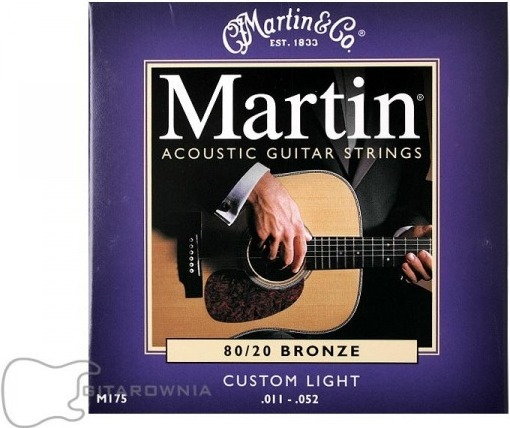 Martin struny do gitary akustycznej .011-.052 Bronze M175