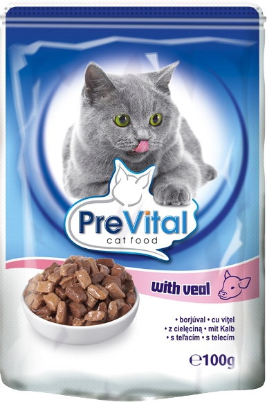 PreVital 100g Cielęcina w sosie dla kota Saszetka