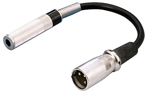 IMG Kabel audio 1 Jack 6,3 MM (F) na 1-pin (M) 15 cm Monacor MCA-15/2 06.0350
