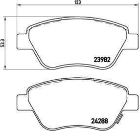 BREMBO Zestaw klocków hamulcowych, hamulce tarczowe P 59 051