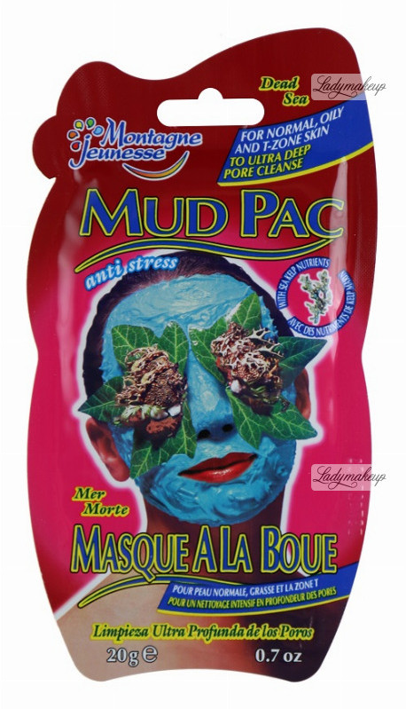 Montagne Jeunesse OCZYSZCZAJĄCA MASECZKA DO TWARZY - DEAD SEA MUD PAC - GŁĘBOKO OCZYSZCZAJĄCA MASKA Z MINERAŁAMI MJOSN-MUD PAC