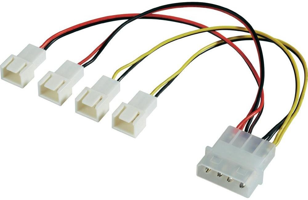 Akasa Rozdzielacz zasilania do wentylatorów 3-pinowy 4 wyjścia