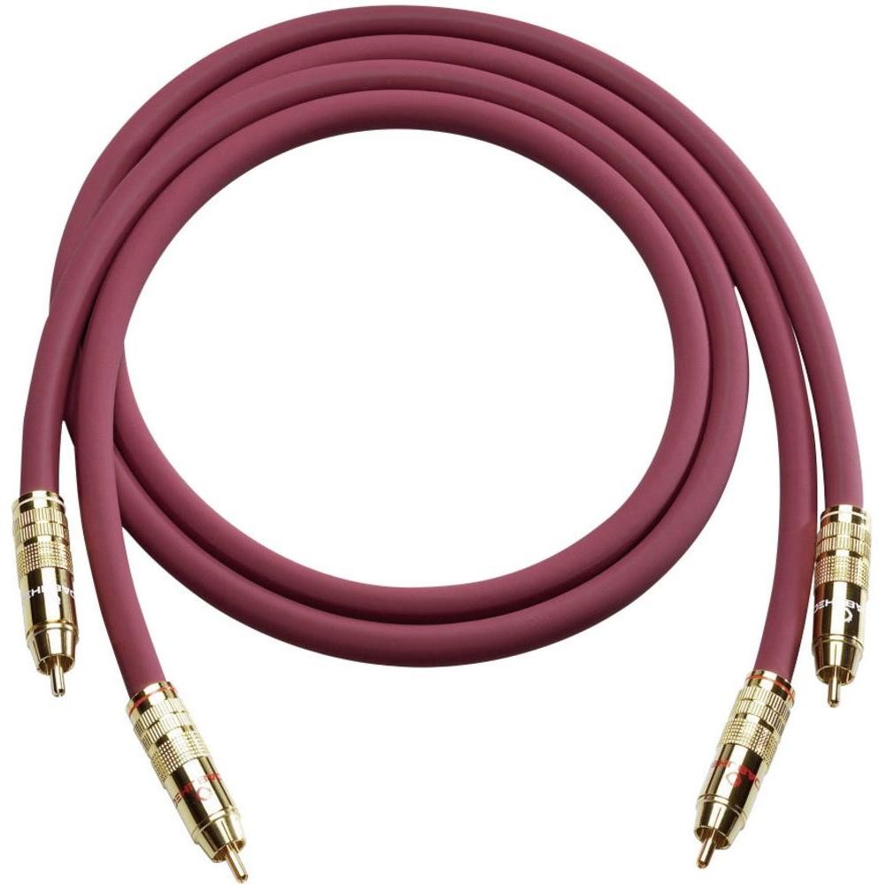 Oehlbach Kabel audio Cinch 2043 [2x Złącze męskie cinch 2x Złącze męskie cinch] 0.50 m bordowy