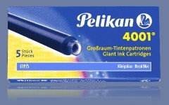 Pelikan NABOJE AtramentOWE 4001 DŁUGIE GTP/5 NIEBIESKIE 310748