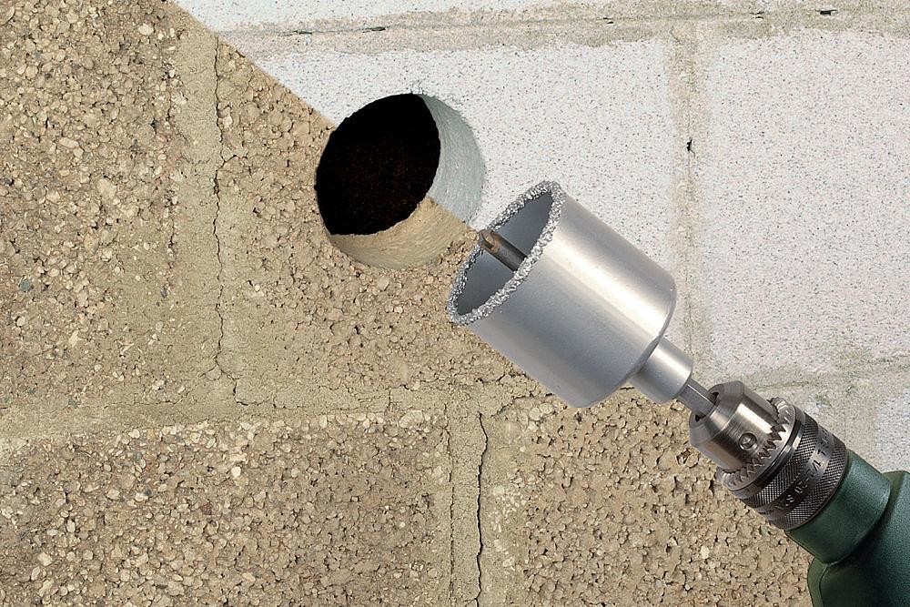 Wolfcraft Otwornica 3894000 Średnica wiercenia 43 mm Średnica wiertła 8 mm Długość robocza 55 mm Materiał wiertła Stal hartowana Uchwyt narzędzia Sześciokątny uchwyt