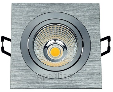 Spotline NEW TRIA LED DL SQUARE SET, Aluminium mat, 6W, 3000K, 38°, sterownik 113916 204 / 113916