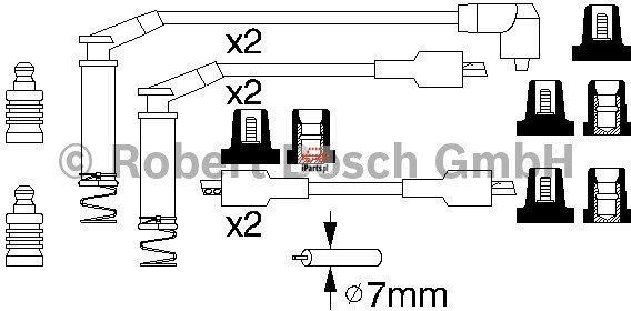 BOSCH Przewody zapłonowe - zestaw 0 986 357 125