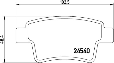 BREMBO Zestaw klocków hamulcowych, hamulce tarczowe P 61 085