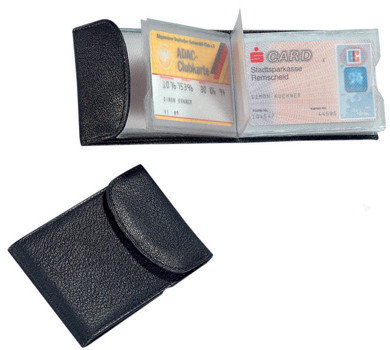 ALASSIO Wizytownik , skórzany, na 20 wizytówek, czarny A42002