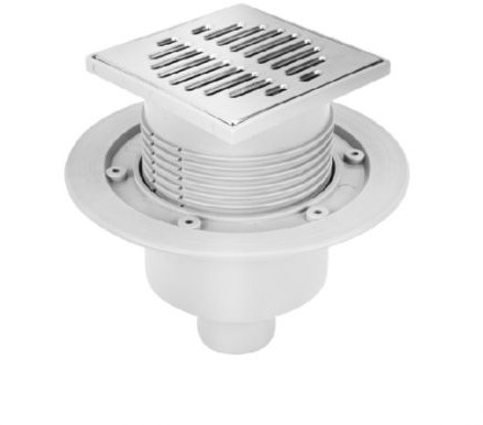 McAlpine Wpust podłogowy z kwadratową kratką 115x115mm. HCFG3V-50 HCFG3V-50
