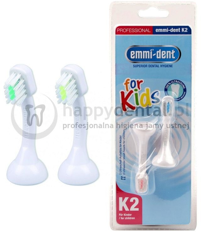 Emmi-Dent EMAG For Kids K2 2szt. - końcówki wymienne dla dzieci do szczoteczek u