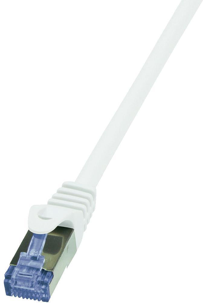 LogiLink Kabel sieciowy CQ3011S CAT 6A S/FTP AWG 26/7 RJ45 0.25 m Biały