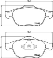 BREMBO Zestaw klocków hamulcowych, hamulce tarczowe P 68 032