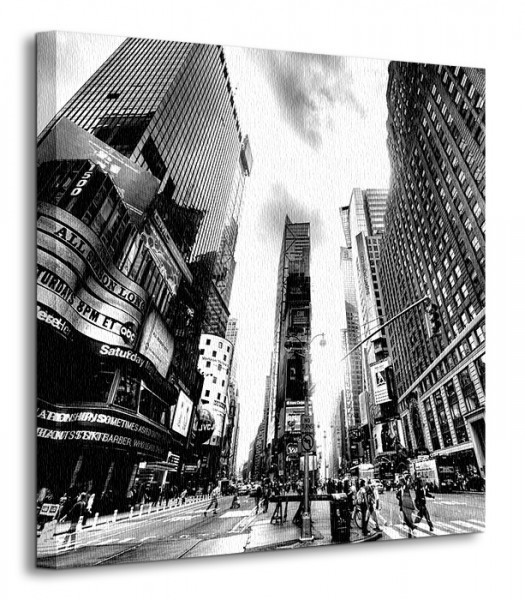 Nice wall Times Square BW (New York) - Obraz na płótnie CKS0704