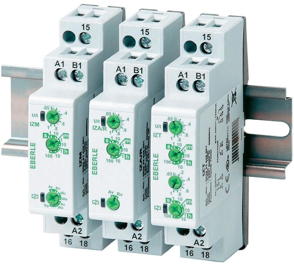 Eberle Instalacyjne przekaźniki czasowe serii IZ IZM 0530 51 649 001 1 bezpotencjałowy zestyk przełączny maks 5 A maks 250 V/AC 1 szt